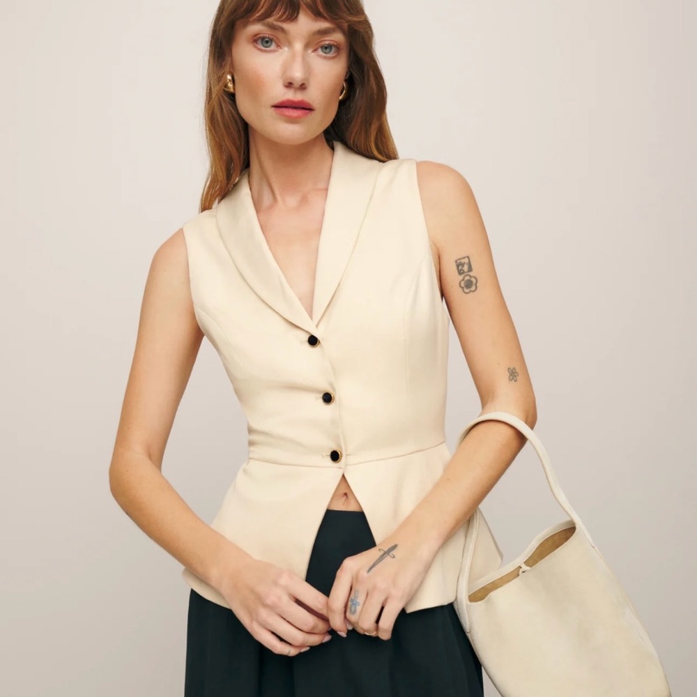 Reformation Oakley Vest in cream